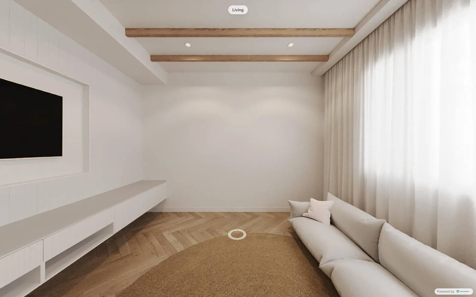 Walking into the living room